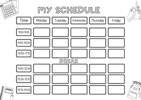 Vista previa - Para docentes: organización, planificación y formación - HORARIOS ALUMN@S PARA COMPLETAR - blanco y negro/color - página 3