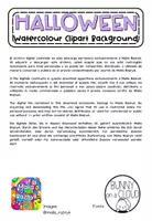 Vista previa - Decoración del aula - Fondos de acuarela colores de Halloween Clipart - página 1