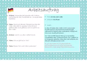 Vorschau - Arbeitsblätter - Musik und Politik - deutschsprachige Lieder - Seite 1