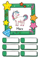Vorschau - Poster - Einhorn Geburtstagskalender für die Einhornklasse - Seite 3