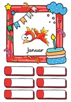 Vorschau - Poster - Vogel Geburtstagskalender für die Vogelklasse - Seite 1