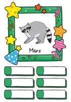 Vorschau - Poster - Waschbär Geburtstagskalender für die Waschbärklasse - Seite 3