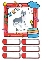 Vorschau - Poster - Wolf Geburtstagskalender für die Wolfklasse - Seite 1