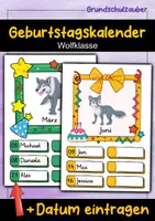Vorschau - Poster - Wolf Geburtstagskalender für die Wolfklasse - Deckblatt