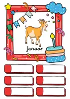 Vorschau - Poster - Ziege Geburtstagskalender für die Ziegenklasse - Seite 1