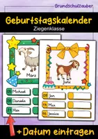 Vorschau - Poster - Ziege Geburtstagskalender für die Ziegenklasse - Deckblatt