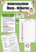 Vorschau - Arbeitsblätter - Gefahrensymbole / Gefahrenpiktogramme im Fachunterricht Laborführerschein - Deckblatt