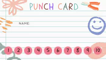 Vista previa - Juegos / Gamificación - Punch cards for the reward cards. - página 1