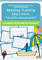 Vorschau - Aufgabenkarten - DaF / DaZ Englisch Sommer Fehlerteufel Doppelkonsonanten - Deckblatt