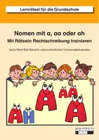 Vorschau - Arbeitsblätter - Vokale/Selbstlaute: Nomen mit a, aa, ah - sechs einfache Lernrätsel - Deckblatt