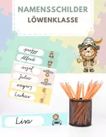 Vorschau - Anderer Materialtyp - Namensschilder für die Löwenklasse - Deckblatt