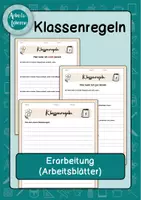 Vorschau - Arbeitsblätter - Klassenregeln erarbeiten - Arbeitsblätter - Deckblatt