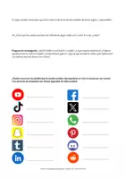 Vista previa - Hojas de trabajo - Preguntas sobre las redes sociales - página 1