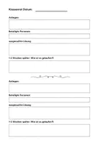 Vorschau - Arbeitsblätter - Klassenrat Protokoll Vorlage - Deckblatt