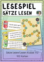 Vorschau - Spiele - Lesespiel - Sätze lesen Klasse 1/2 - Deckblatt