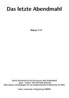 Vorschau - Stundenentwürfe - Das letzte Abendmahl - Klasse 1-4 - Seite 1