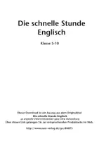 Vorschau - Stundenentwürfe - Die schnelle Stunde Englisch - Klasse 5-10 - Seite 1