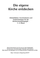 Vorschau - Stundenentwürfe - Die eigene Kirche entdecken - Arbeitsblätter, Forscherkarten und Entdeckerbögen für die Kirchenraumpädagogik - 1.-4. Klasse - Seite 1