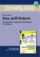Vorschau - Arbeitsblätter - Das will-future - Grundwissen englische Grammatik 5./6. Klasse - Deckblatt