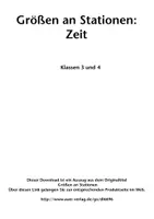Vorschau - Stationenlernen - Größen an Stationen: Zeit - Klassen 3 und 4 - Seite 1