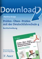 Vorschau - Arbeitsblätter - Rechtschreibung - Klasse 4 - Prüfen - Üben - Prüfen mit der Deutschfahrschule - Deckblatt
