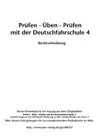 Vorschau - Arbeitsblätter - Rechtschreibung - Klasse 4 - Prüfen - Üben - Prüfen mit der Deutschfahrschule - Seite 1