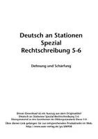 Vorschau - Arbeitsblätter - Dehnung und Schärfung - Deutsch an Stationen Spezial Rechtschreibung 5-6 - Seite 1
