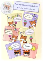 Vorschau - Poster - Fuchs-Grußkärtchen Sommerferien Fuchsklasse - Deckblatt