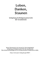 Vorschau - Arbeitsblätter - Loben, Danken, Staunen - Schöpfung im Religionsunterricht der Grundschule - Seite 1