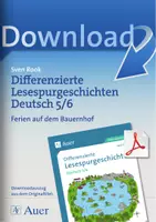 Vorschau - Arbeitsblätter - Differenzierte Lesespurgeschichten Deutsch 5/6 - Ferien auf dem Bauernhof - Deckblatt