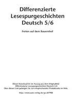 Vorschau - Arbeitsblätter - Differenzierte Lesespurgeschichten Deutsch 5/6 - Ferien auf dem Bauernhof - Seite 1
