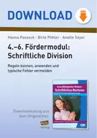 Vorschau - Fördermaterial/Inklusion - 4.-6. Fördermodul: Schriftliche Division - Regeln kennen, anwenden und typische Fehler vermeiden - Deckblatt