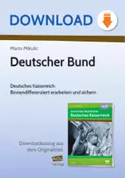 Vorschau - Arbeitsblätter - Deutscher Bund - Deutsches Kaiserreich: Binnendifferenziert erarbeiten und sichern - Deckblatt