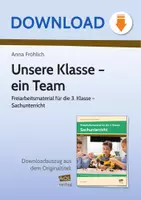 Vorschau - Stundenentwürfe - Unsere Klasse - ein Team - Freiarbeitsmaterial für die 3. Klasse - Sachunterricht - Deckblatt