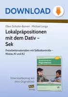 Vorschau - Arbeitsblätter - Lokalpräpositionen mit dem Dativ - Sek - Freiarbeitsmaterialien mit Selbstkontrolle - Niveau A1 und A2 - Deckblatt