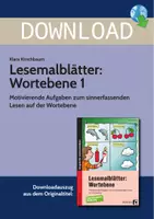 Vorschau - Stundenentwürfe - Lesemalblätter: Wortebene 1 - Motivierende Aufgaben zum sinnerfassenden Lesen auf der Wortebene - Deckblatt