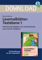 Vorschau - Stundenentwürfe - Lesemalblätter: Textebene 1 - Motivierende Aufgaben zum sinnerfassenden Lesen auf der Textebene - Deckblatt