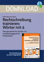 Vorschau - Stundenentwürfe - Rechtschreibung trainieren: Wörter mit ä - Übungsmaterial für Schüler mit sonderpädagogischemFörderbedarf - Deckblatt