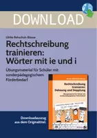 Vorschau - Stundenentwürfe - Rechtschreibung trainieren: Wörter mit ie und i - Übungsmaterial für Schüler mit sonderpädagogischem Förderbedarf - Deckblatt