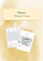 Vorschau - Stundenentwürfe - Materialpaket - Planets / Englisch Klasse 3/4 - Seite 1