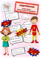 Vorschau - Unterrichtsreihen - SUPERHEROES News Report - zum Thema Superhelden für den Englischunterricht in der Grundschule - Deckblatt