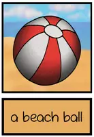 Vorschau - Stationenlernen - Summer/Beach Flash Cards - Seite 1
