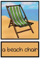 Vorschau - Stationenlernen - Summer/Beach Flash Cards - Seite 2