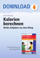 Vorschau - Arbeitsblätter - Kalorien berechnen - Mathe-Aufgaben aus dem Alltag - Deckblatt