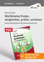 Vorschau - Unterrichtsreihen - Würfelnetze finden, vergleichen, prüfen, sortieren - Deckblatt