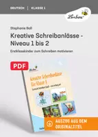 Vorschau - Unterrichtsreihen - Kreative Schreibanlässe - Niveau 1 bis 2 - Deckblatt