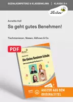Vorschau - Unterrichtsreihen - So geht gutes Benehmen! - Deckblatt