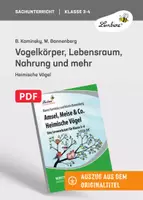 Vorschau - Unterrichtsreihen - Vogelkörper, Lebensraum, Nahrung und mehr - Deckblatt