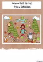 Vorschau - Bildkarten - Wimmelbild Herbst freies Schreiben - Deckblatt