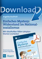 Vorschau - Arbeitsblätter - Mystery: Widerstand im Nationalsozialismus - Deckblatt